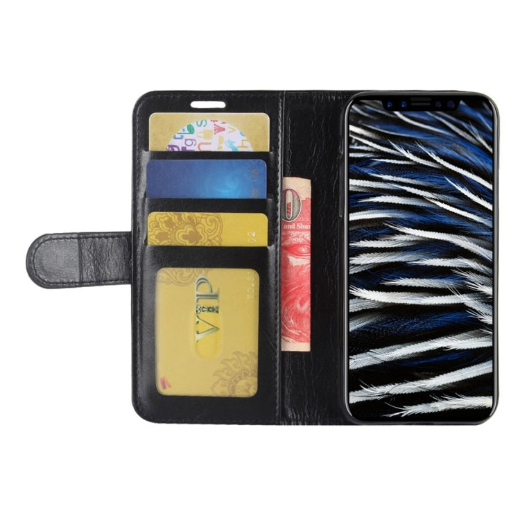 For iPhone X / XS Crazy Horse Texture PU +TPU Horizontal Flip Leather Case with Holder & Card Slots & Wallet & Photo Frame