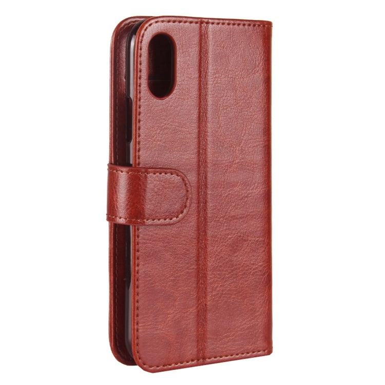 For iPhone X / XS Crazy Horse Texture PU +TPU Horizontal Flip Leather Case with Holder & Card Slots & Wallet & Photo Frame