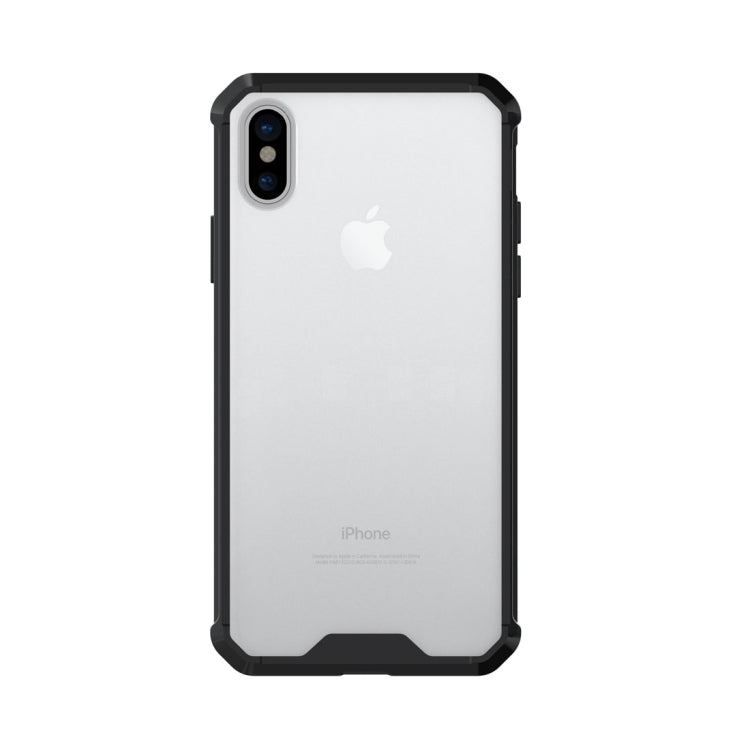For iPhone X / XS Transparent Shockproof TPU Protective Back Cover Case