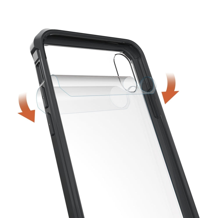 For iPhone X / XS Transparent Shockproof TPU Protective Back Cover Case