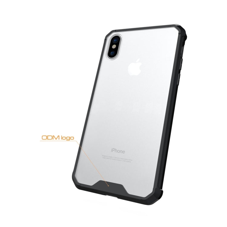 For iPhone X / XS Transparent Shockproof TPU Protective Back Cover Case