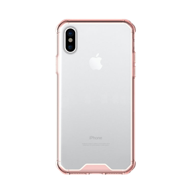 For iPhone X / XS Transparent Shockproof TPU Protective Back Cover Case