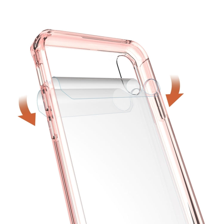 For iPhone X / XS Transparent Shockproof TPU Protective Back Cover Case