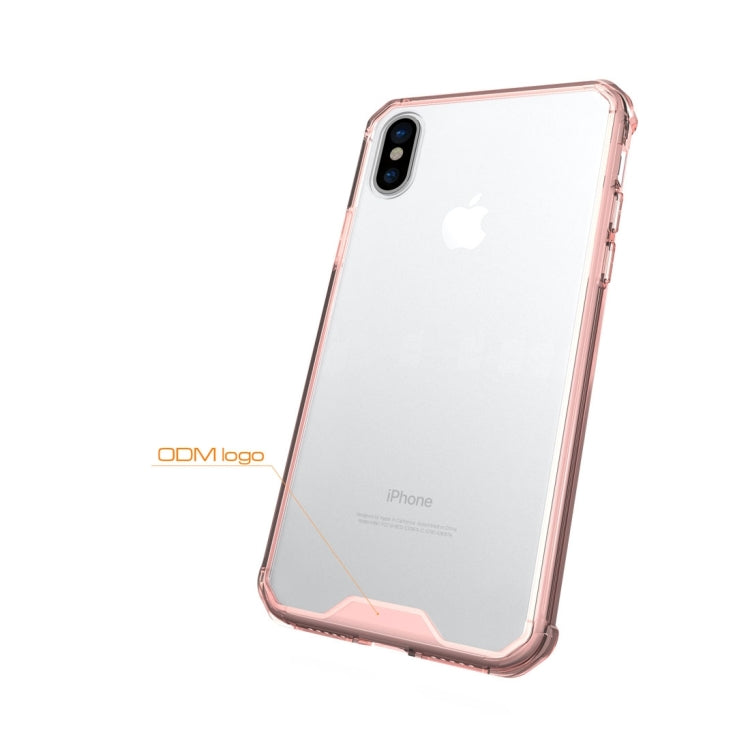 For iPhone X / XS Transparent Shockproof TPU Protective Back Cover Case