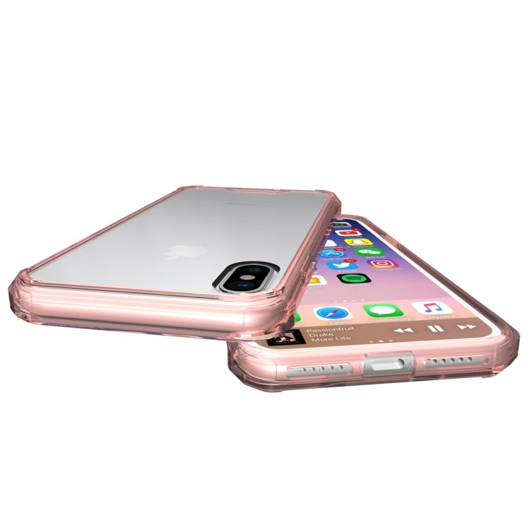 For iPhone X / XS Transparent Shockproof TPU Protective Back Cover Case