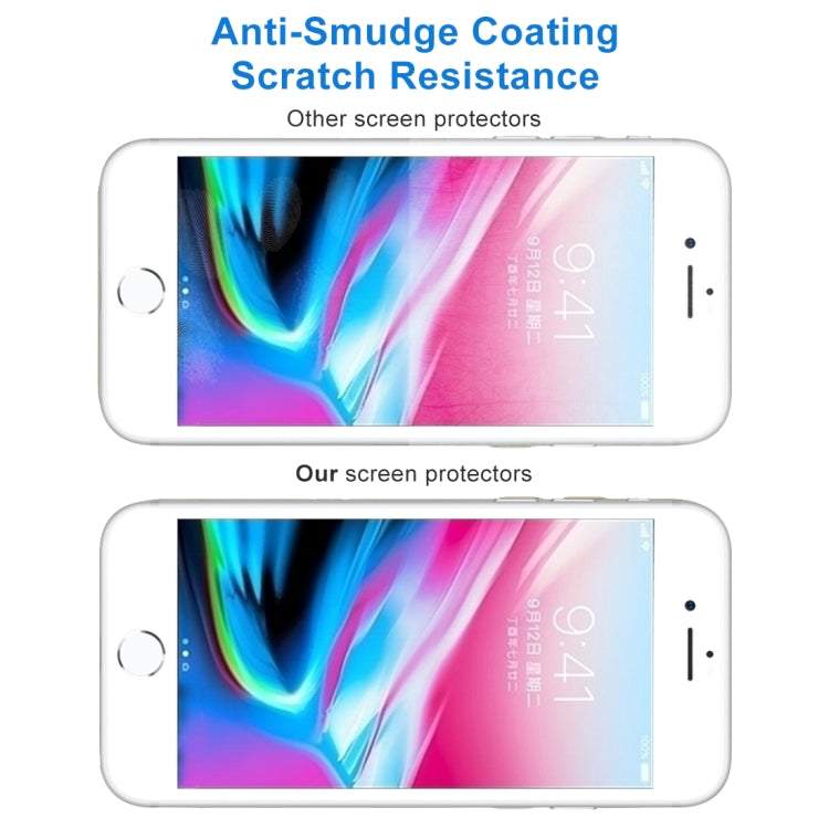 For iPhone 8 Plus 0.26mm 9H Surface Hardness 2.5D Explosion-proof Full Screen Silk-screen Tempered Glass Screen Film