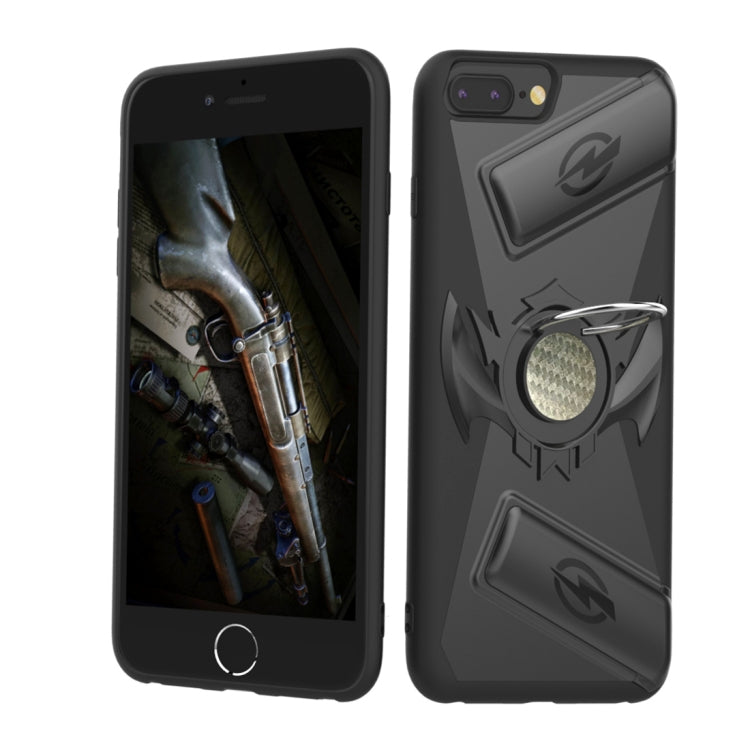 For iPhone 8 Plus & iPhone 7 Plus Multifunction Portable 360 Degree Protective Back Case with Holder & Ring Holder