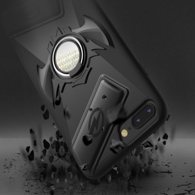 For iPhone 8 Plus & iPhone 7 Plus Multifunction Portable 360 Degree Protective Back Case with Holder & Ring Holder
