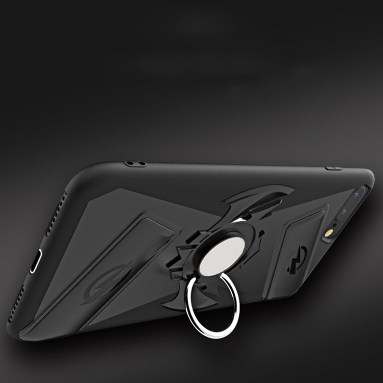 For iPhone 8 Plus & iPhone 7 Plus Multifunction Portable 360 Degree Protective Back Case with Holder & Ring Holder