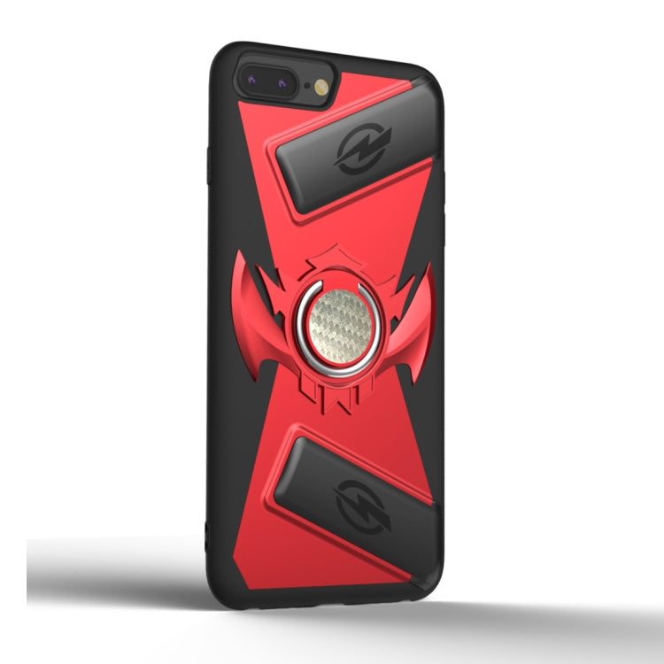 For iPhone 8 Plus & iPhone 7 Plus Multifunction Portable 360 Degree Protective Back Case with Holder & Ring Holder