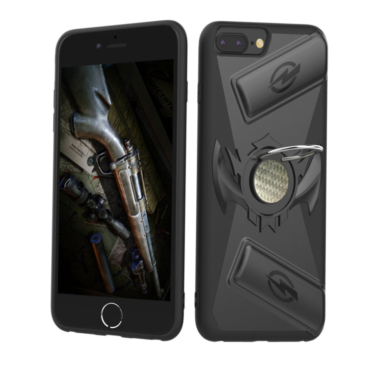 For iPhone 8 Plus & iPhone 7 Plus Multifunction Portable 360 Degree Protective Back Case with Holder & Ring Holder