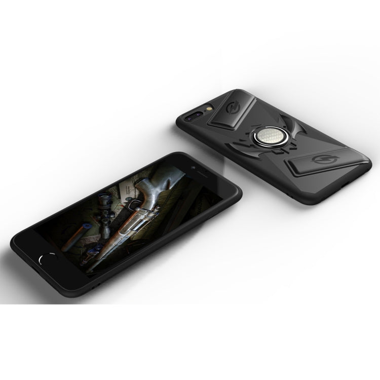 For iPhone 8 Plus & iPhone 7 Plus Multifunction Portable 360 Degree Protective Back Case with Holder & Ring Holder