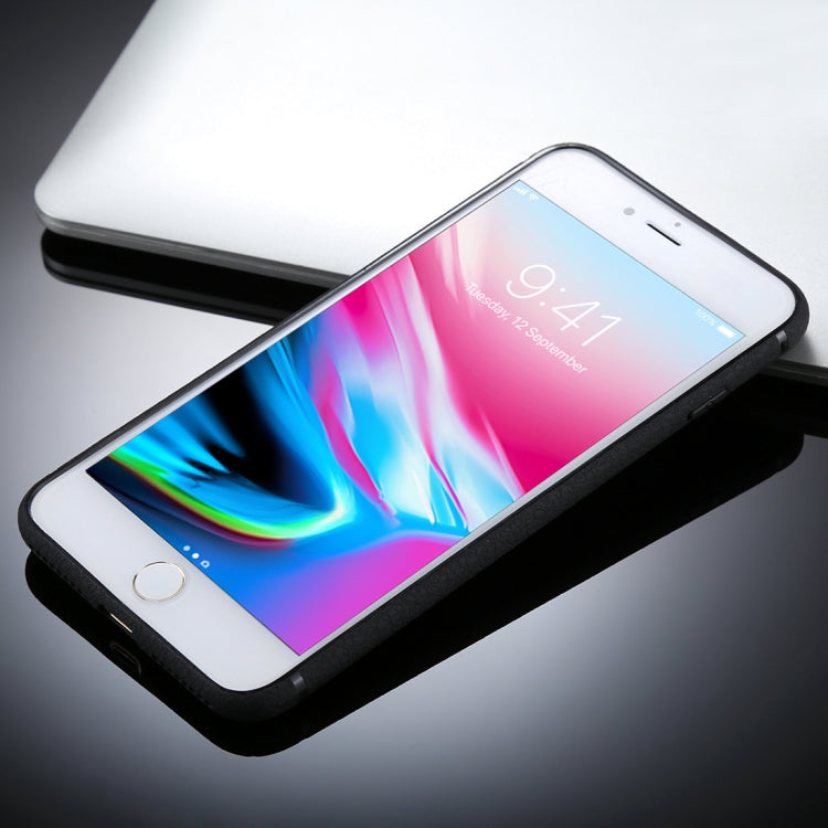 For iPhone 8 Plus &7 Plus Litchi Texture TPU Protective Soft Back Case