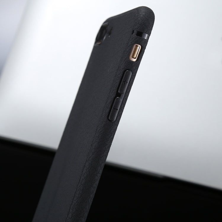 For iPhone 8 Plus &7 Plus Litchi Texture TPU Protective Soft Back Case