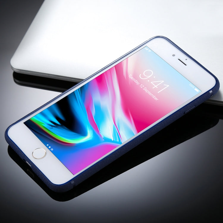 For iPhone 8 Plus &7 Plus Litchi Texture TPU Protective Soft Back Case