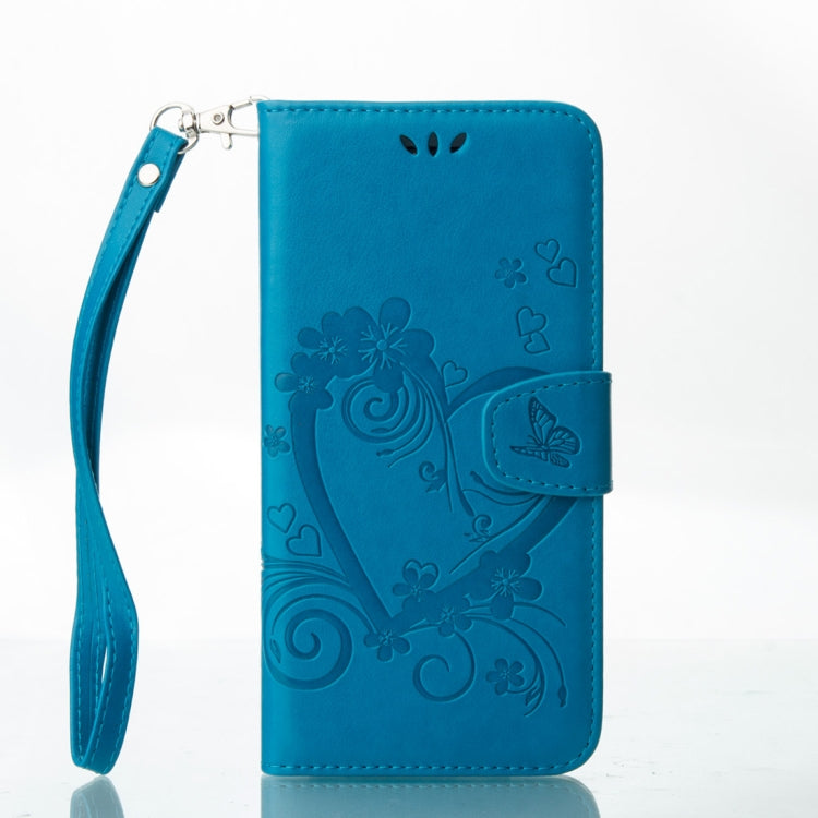 For iPhone 8 Plus & 7 Plus Pressed Flowers Butterfly Love Pattern Horizontal Flip Leather Case with Holder & Card Slots & Wallet & Lanyard & Photo Frame