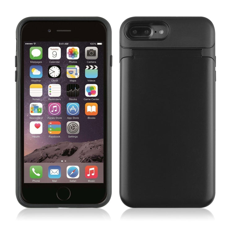 For iPhone 8 Plus & 7 Plus TPU + PC Multi-function Protective Case with Holder & Card Slot & Mirror