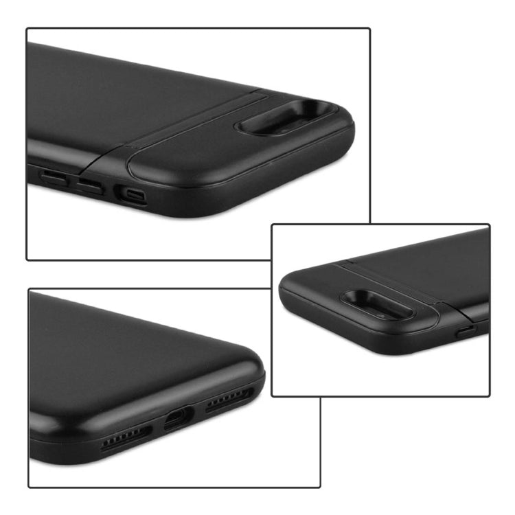 For iPhone 8 Plus & 7 Plus TPU + PC Multi-function Protective Case with Holder & Card Slot & Mirror