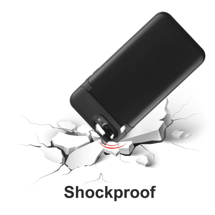 For iPhone 8 Plus & 7 Plus TPU + PC Multi-function Protective Case with Holder & Card Slot & Mirror