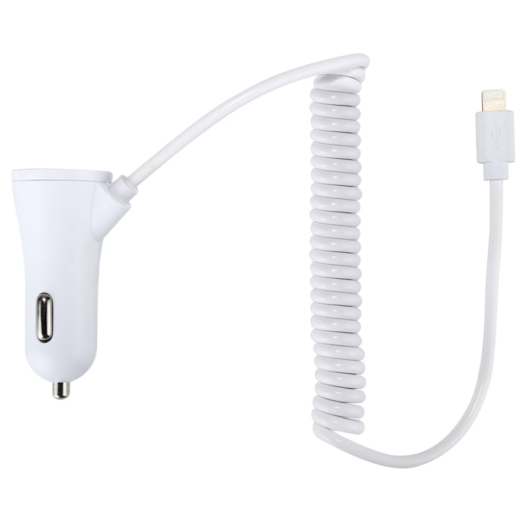 3.1A Dual Ports 8 Pin Wired Smart Car Charger, For iPhone X / 8 Plus / 7 Plus / 8 / 7 / 6 Plus / 6s Plus, iPad