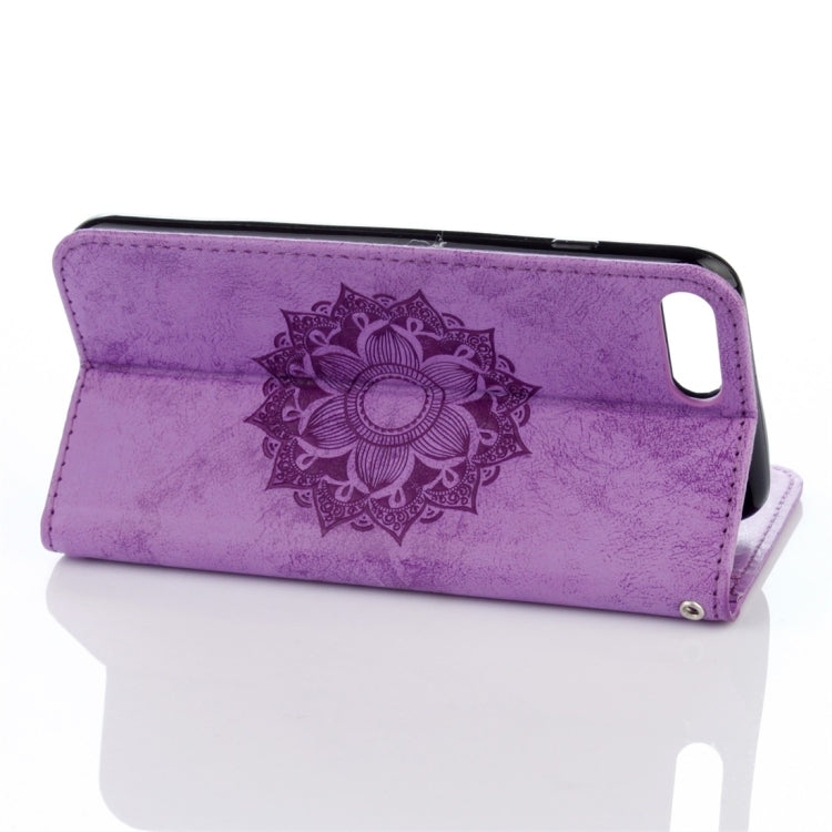 For iPhone 8 Plus & 7 Plus Mandragora Pattern Crystal Encrusted Horizontal Flip Leather Case with Card Slot & Holder & Wallet & Lanyard