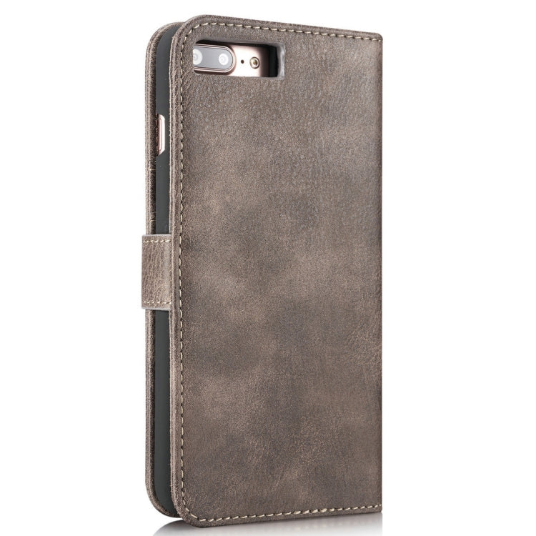 DG.MING for iPhone 8 Plus & iPhone 7 Plus Crazy Horse Texture Horizontal Flip Detachable Magnetic Protective Case with Holder & Card Slots & Wallet