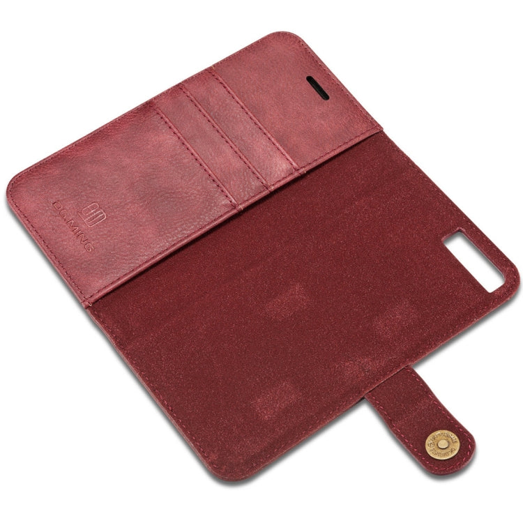 DG.MING for iPhone 8 Plus & iPhone 7 Plus Crazy Horse Texture Horizontal Flip Detachable Magnetic Protective Case with Holder & Card Slots & Wallet