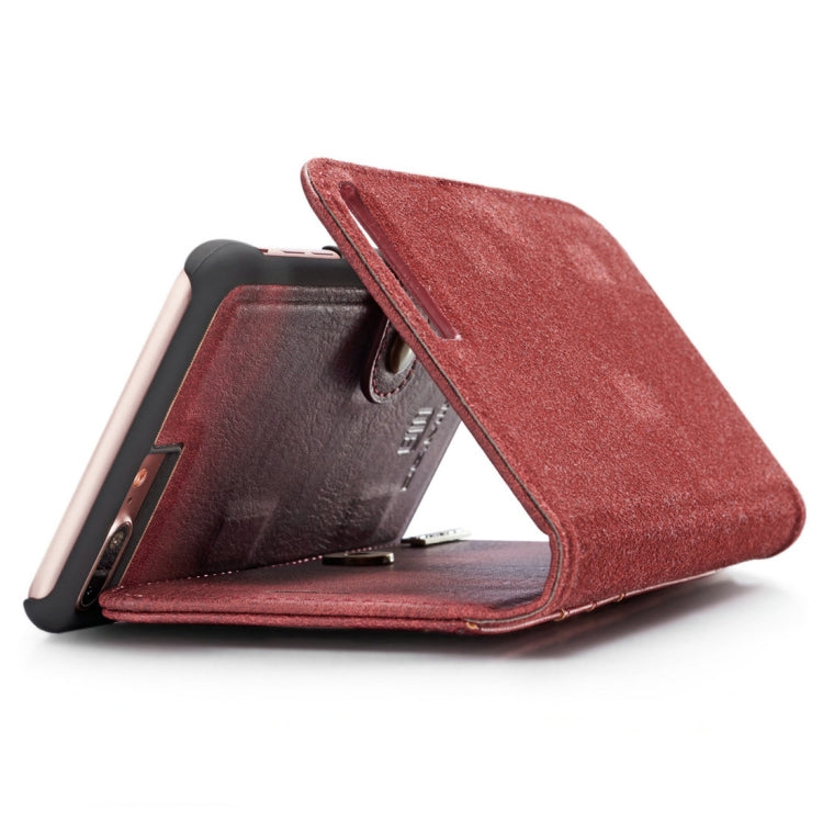DG.MING for iPhone 8 Plus & iPhone 7 Plus Crazy Horse Texture Horizontal Flip Detachable Magnetic Protective Case with Holder & Card Slots & Wallet