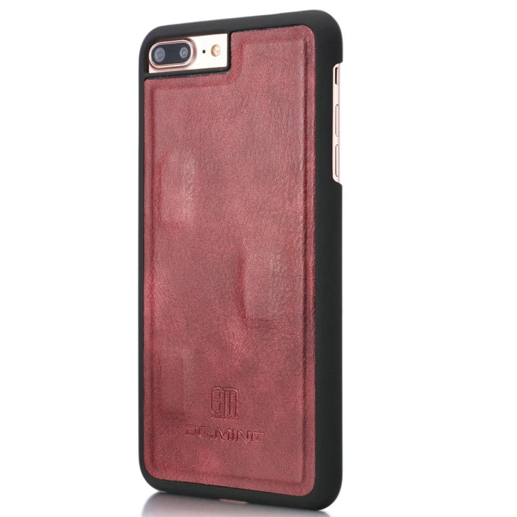 DG.MING for iPhone 8 Plus & iPhone 7 Plus Crazy Horse Texture Horizontal Flip Detachable Magnetic Protective Case with Holder & Card Slots & Wallet