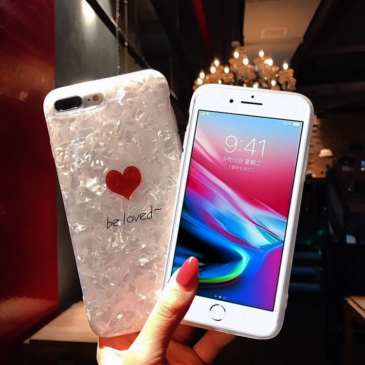 Shell Heart Pattern Case for iPhone 8 Plus & 7 Plus