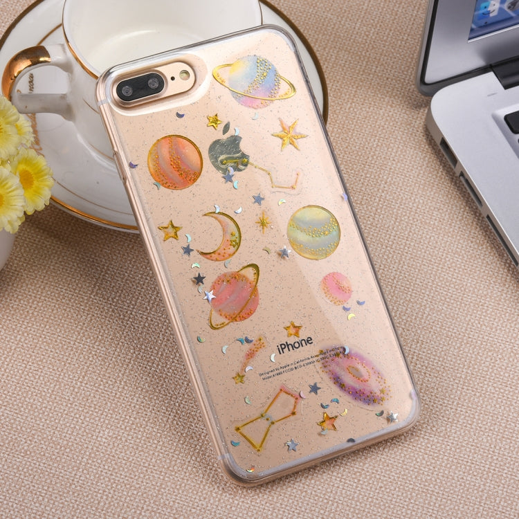 For iPhone 8 Plus & 7 Plus Star Pattern TPU Protective Back Cover Case