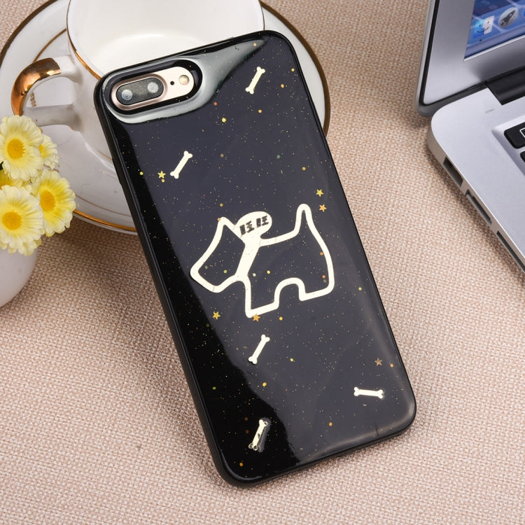 For iPhone 8 Plus & 7 Plus Dog Pattern Protective Back Cover Soft Case