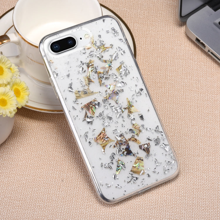 For iPhone 8 Plus & 7 Plus Glitter Shell Pattern Protective Back Cover Soft Case