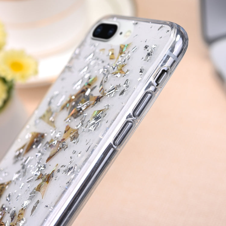 For iPhone 8 Plus & 7 Plus Glitter Shell Pattern Protective Back Cover Soft Case
