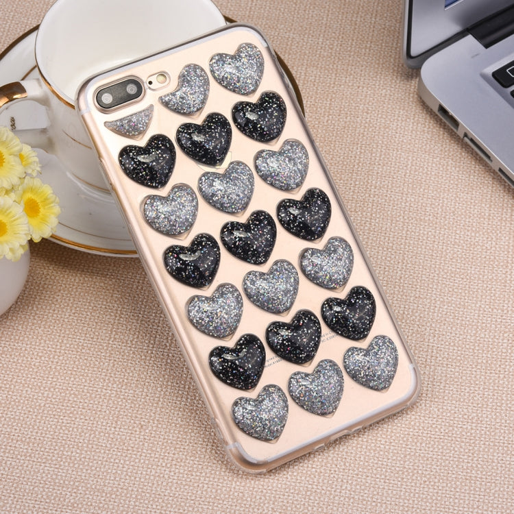 For iPhone 8 Plus & 7 Plus Heart Shape Pattern TPU Protective Back Cover Case