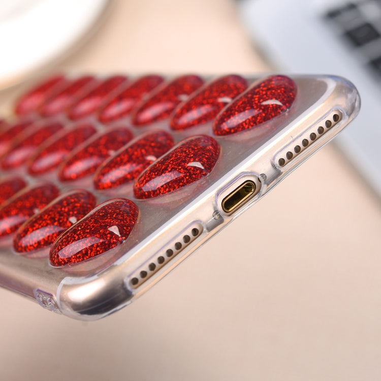 For iPhone 8 Plus & 7 Plus Heart Shape Pattern TPU Protective Back Cover Case