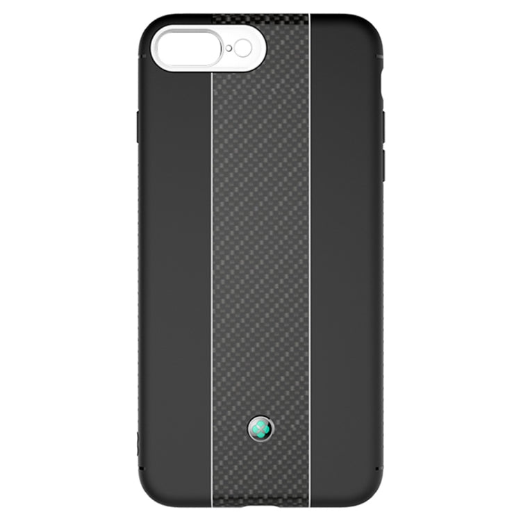 TOTUDESIGN Colourful Series TPU+PC+Carbon Fibre Protective Case for iPhone 8 Plus & 7 Plus