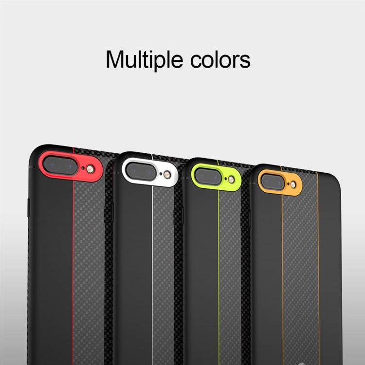 TOTUDESIGN Colourful Series TPU+PC+Carbon Fibre Protective Case for iPhone 8 Plus & 7 Plus