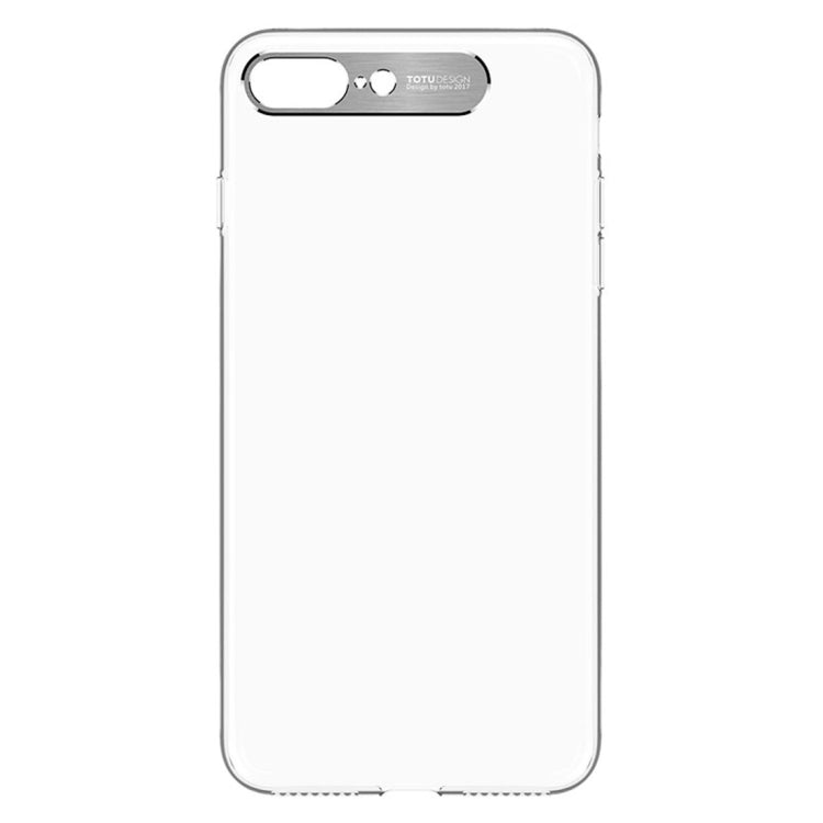 TOTUDESIGN Clear Crystal Series Transparent PC Protective Case for iPhone 8 Plus & 7 Plus(Grey)