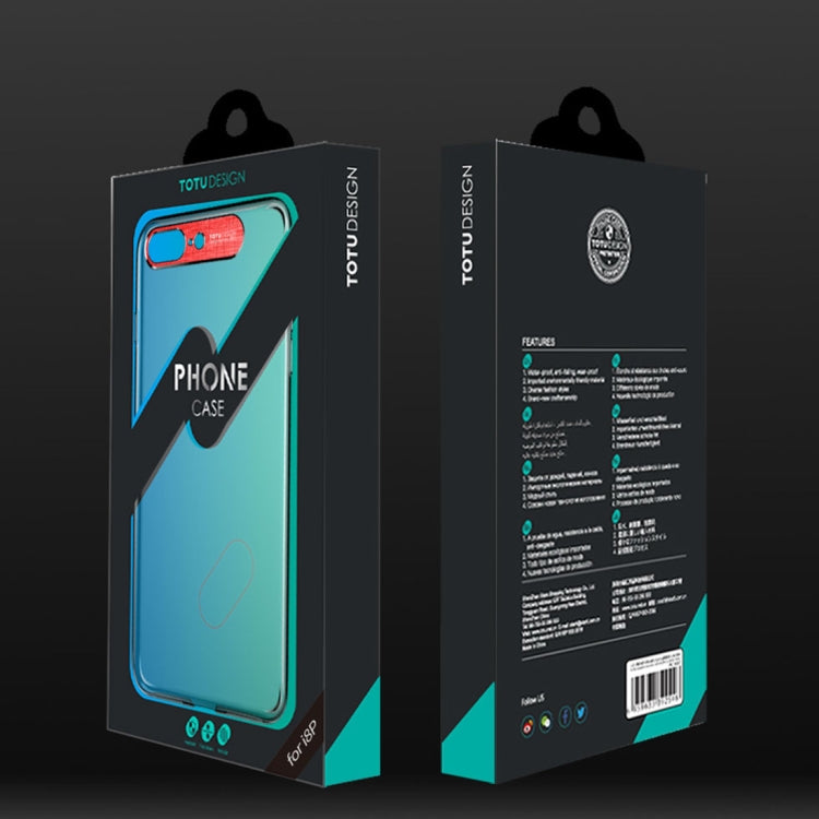 TOTUDESIGN Clear Crystal Series Transparent PC Protective Case for iPhone 8 Plus & 7 Plus(Grey)