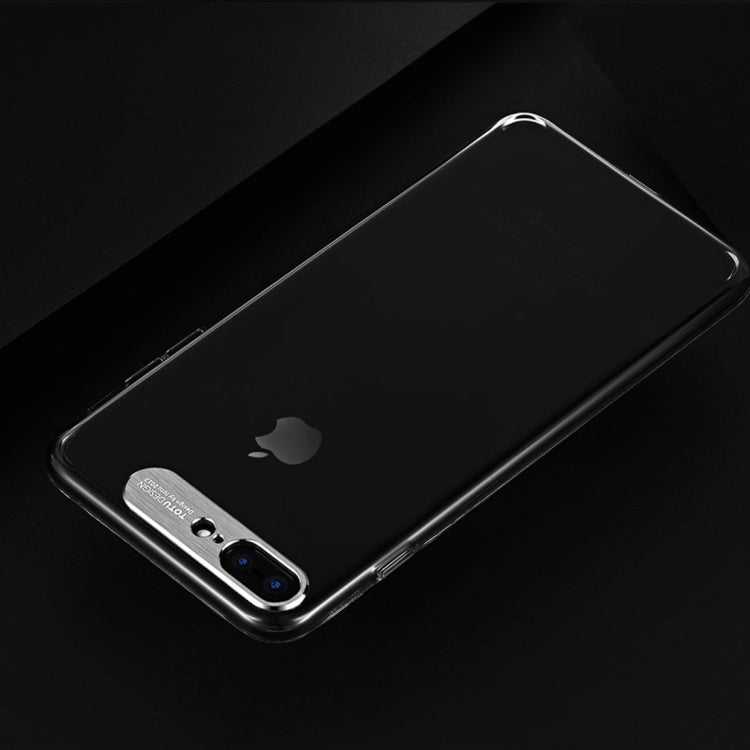 TOTUDESIGN Clear Crystal Series Transparent PC Protective Case for iPhone 8 Plus & 7 Plus(Grey)