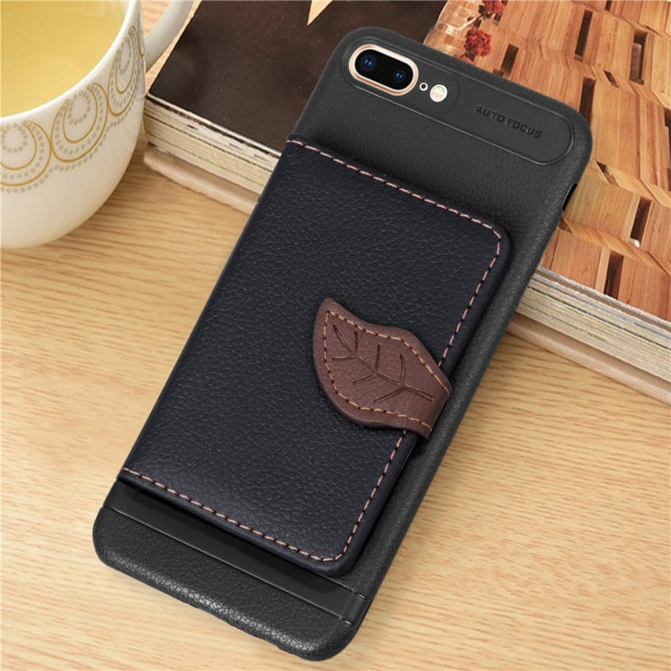 Leaf Style Magnetic Leather Case for iPhone 8 Plus & 7 Plus, with Holder & Card Slots & Wallet & Photo Frame