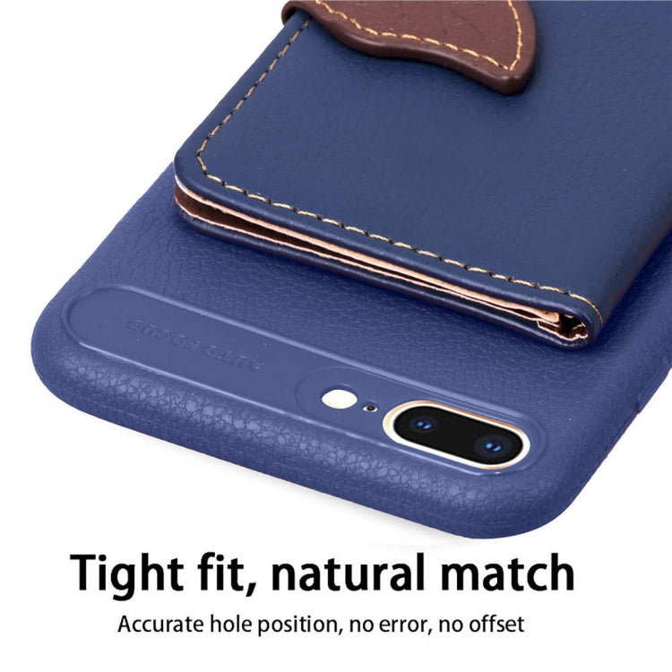 Leaf Style Magnetic Leather Case for iPhone 8 Plus & 7 Plus, with Holder & Card Slots & Wallet & Photo Frame