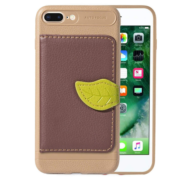 Leaf Style Magnetic Leather Case for iPhone 8 Plus & 7 Plus, with Holder & Card Slots & Wallet & Photo Frame