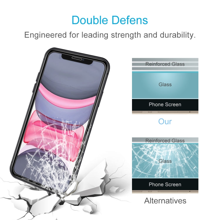 For iPhone 11 / XR 100pcs 0.26mm 9H 2.5D Tempered Glass Film