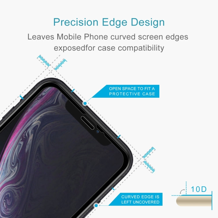 For iPhone 11 / XR 2pcs 9H 10D Full Screen Tempered Glass Screen Protector