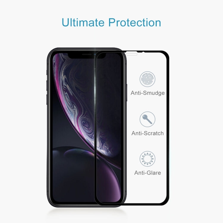 For iPhone 11 / XR 2pcs 9H 10D Full Screen Tempered Glass Screen Protector