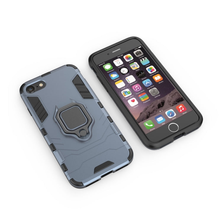 PC + TPU Shockproof Protective Case for iPhone 8 Plus & 7 Plus, with Magnetic Ring Holder