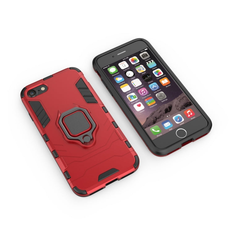 PC + TPU Shockproof Protective Case for iPhone 8 Plus & 7 Plus, with Magnetic Ring Holder