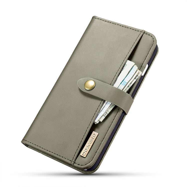 DG.MING Lambskin Detachable Horizontal Flip Magnetic Case for iPhone 8 Plus & 7 Plus, with Holder & Card Slots & Wallet